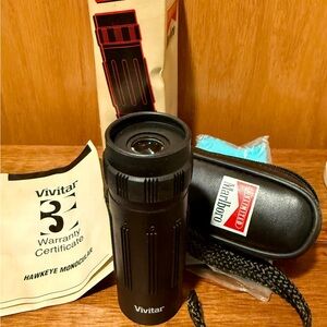Vintage Marlboro Unlimited Vivitar PV Series 8x21 Monocular Scope Original Case